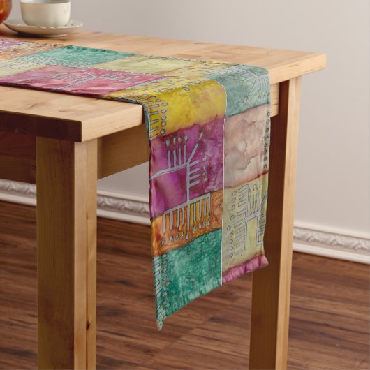 Hanukkah "Lots A Menorahs" Lange Tafelloper (Voorbeeld)