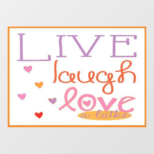 Hanukkah Love a Latke Window Cling Raamsticker (Vel)