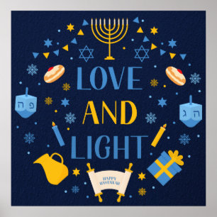 Hanukkah Love and Light Poster