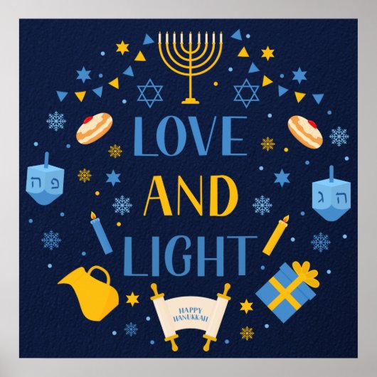 Hanukkah Love and Light Poster (Voorkant)