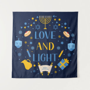 Hanukkah Love and Light Tapestry Wandkleed
