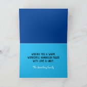 HANUKKAH Love Light Lauters Typography Blue Feestdagen Kaart (Binnen)