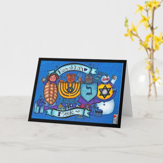 Hanukkah Magic Kaart (Gele Bloem)