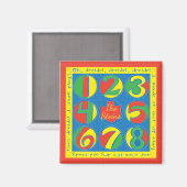 Hanukkah Magnet Square Dreidel Game (Voorkant / Achterkant)