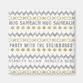 Hanukkah Magnet Square HUG SAMEACH (Voorkant)