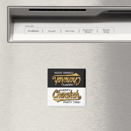 Hanukkah Magnet Square Party Time (Insitu (Vaatwasser))