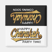 Hanukkah Magnet Square Party Time (Voorkant)