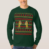 Hanukkah-Mannen "Ugly Sweater" T-Shirt Long Meve (Voorkant)