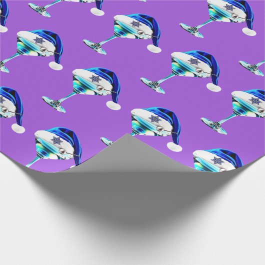 Hanukkah Martini Cadeaupapier (Hoek)