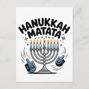Hanukkah Matata Grappige Joodse Hanukkah Briefkaart