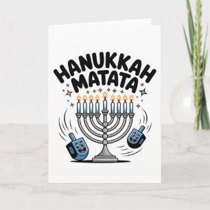 Hanukkah Matata Grappige Joodse Hanukkah Kaart