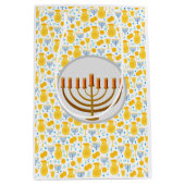 Hanukkah Menora in Geel Medium Cadeauzakje (Voorkant)