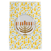 Hanukkah Menora in Geel Medium Cadeauzakje (Achterkant)