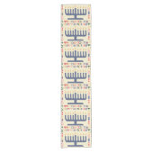 Hanukkah Menorah 14 x 72 Korte Tafelloper (Voorkant)
