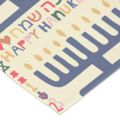 Hanukkah Menorah 14 x 72 Korte Tafelloper (Hoek)