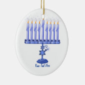 Hanukkah Menorah (aanpasbaar) Keramisch Ornament (Rechts)