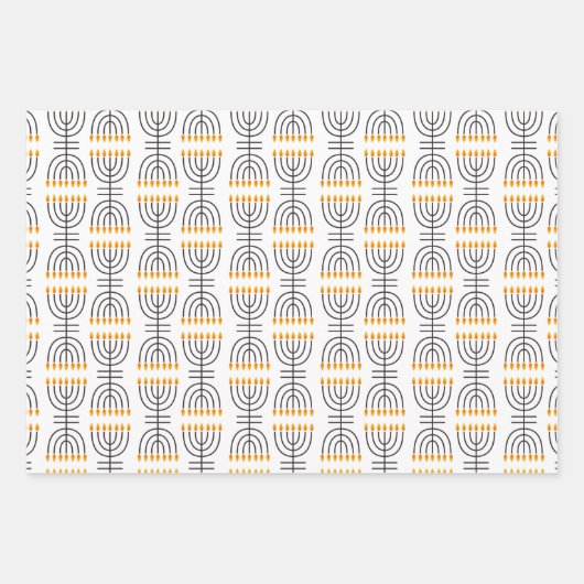 Hanukkah Menorah Abstract Design Inpakpapier Vel (Voorkant 2)