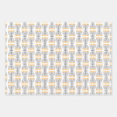 Hanukkah Menorah Abstract Design Inpakpapier Vel (Voorkant)