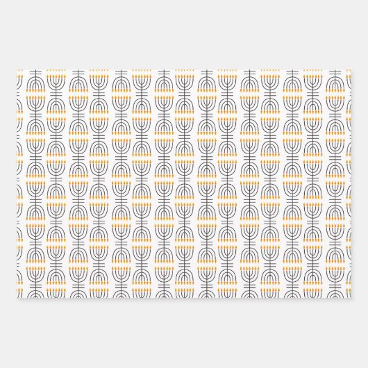 Hanukkah Menorah Abstract Design Inpakpapier Vel (Voorkant)