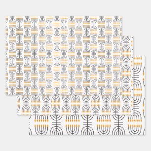 Hanukkah Menorah Abstract Design Inpakpapier Vel