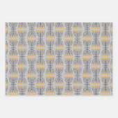 Hanukkah Menorah Abstract Design Wrapping Paper S (Voorkant 2)