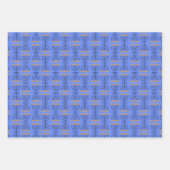Hanukkah Menorah Abstract Design Wrapping Paper S (Voorkant)