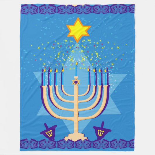 hanukkah menorah blanket fleece deken (Voorkant)