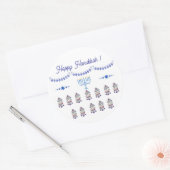 Hanukkah menorah bloemen minimalistische Sticker (Envelop)