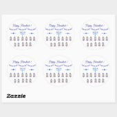 Hanukkah menorah bloemen minimalistische Sticker (Vel)