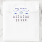 Hanukkah menorah bloemen minimalistische Sticker (Tas)