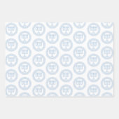 Hanukkah Menorah Blue Oy naar het World Holiday Pa Inpakpapier Vel (Voorkant 3)