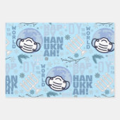 Hanukkah Menorah Blue Oy naar het World Holiday Pa Inpakpapier Vel (Voorkant)