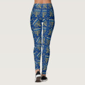 Hanukkah Menorah Blue Star van David Leggings (Achterkant)