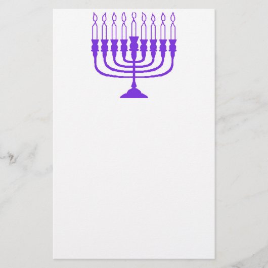 Hanukkah Menorah Briefpapier (Voorkant)
