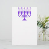 Hanukkah Menorah Briefpapier (Staand voorkant)