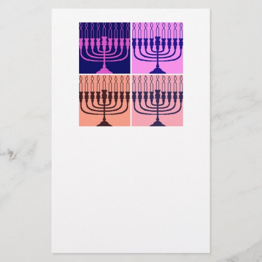Hanukkah Menorah Briefpapier (Voorkant)