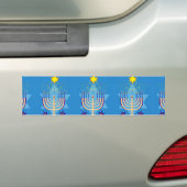 hanukkah menorah bumpersticker (Op auto)