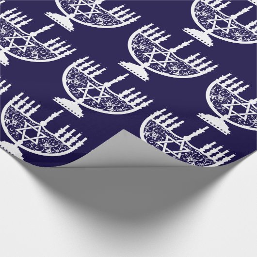 Hanukkah Menorah Cadeaupapier (Hoek)