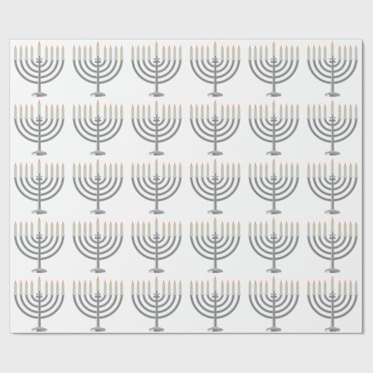 Hanukkah menorah cadeaupapier (Vlak)