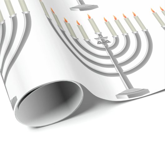 Hanukkah menorah cadeaupapier (Rol Hoek)