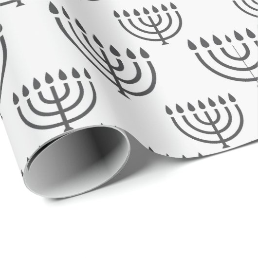 Hanukkah Menorah Cadeaupapier (Rol Hoek)