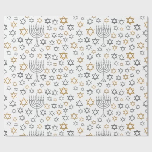 Hanukkah Menorah Cadeaupapier (Vlak)