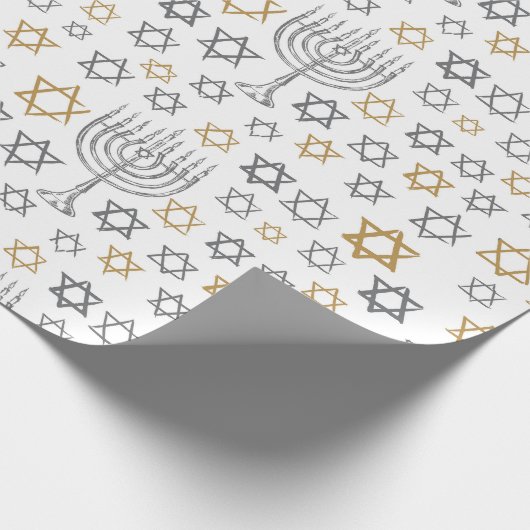 Hanukkah Menorah Cadeaupapier (Hoek)