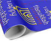 Hanukkah Menorah Cadeaupapier (Rol Hoek)