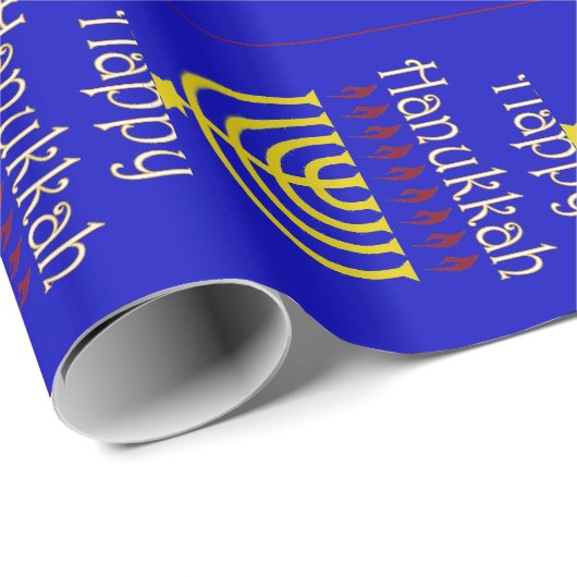 Hanukkah Menorah Cadeaupapier (Rol Hoek)