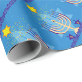 hanukkah menorah cadeaupapier (Rol Hoek)