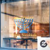 Hanukkah Menorah Design Window Cling Raamsticker (Cafe Raam)