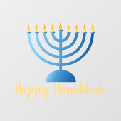 Hanukkah Menorah Design Window Cling Raamsticker (Vel)