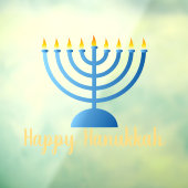 Hanukkah Menorah Design Window Cling Raamsticker (Vel 3)