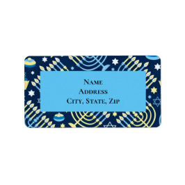 Hanukkah Menorah Dove Star Etiket